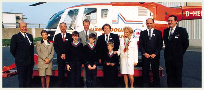 Gründungsfoto der Luxembourg Air Rescue (LAR)