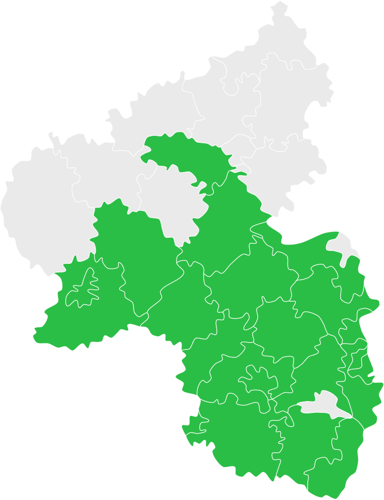Retten macht Schule in Rheinland-Pfalz, Karte